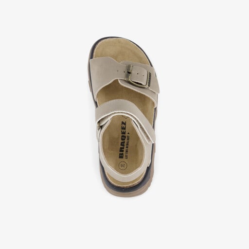Leren jongens sandalen taupe