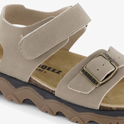 Leren jongens sandalen taupe
