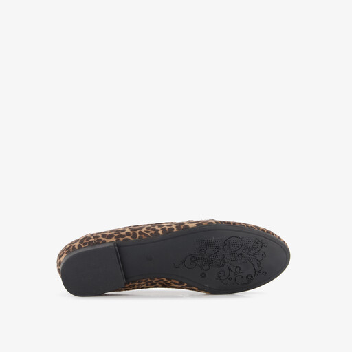 Dames loafers met panterprint bruin