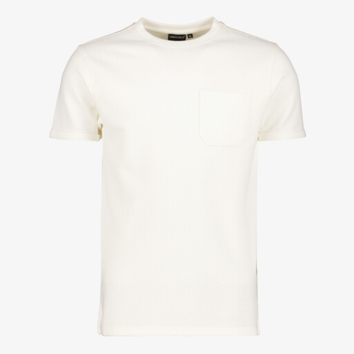 Heren T-shirt met structuur wit