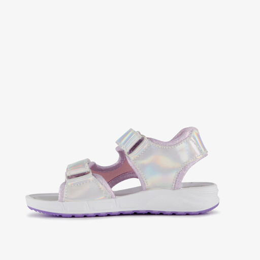 Meisjes sandalen met lichtjes zilver