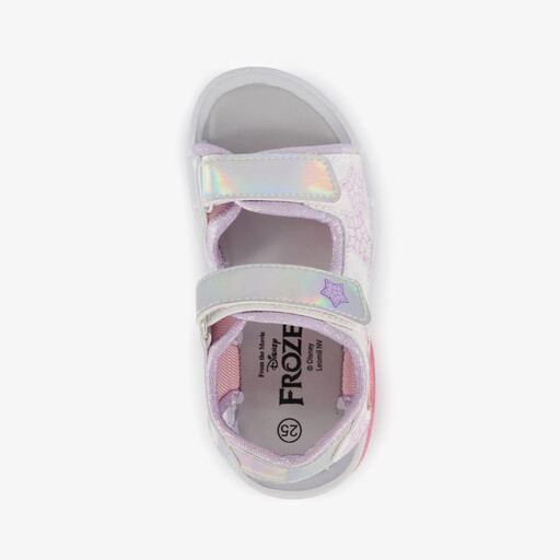 Meisjes sandalen met lichtjes zilver