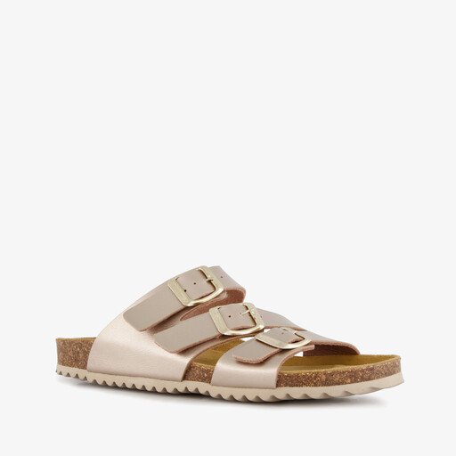 Dames bio slippers goud