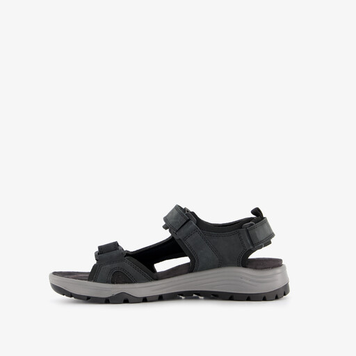 Leren dames sandalen zwart