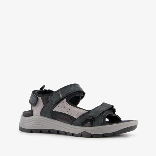 Leren dames sandalen zwart