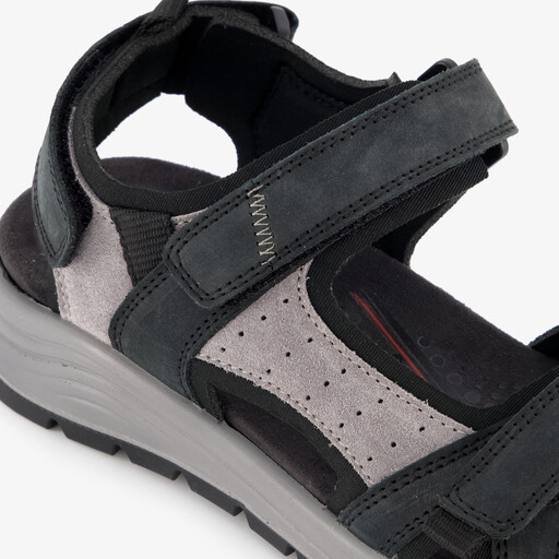 Leren dames sandalen zwart