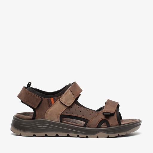 Leren heren sandalen bruin