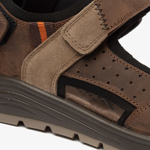 Leren heren sandalen bruin