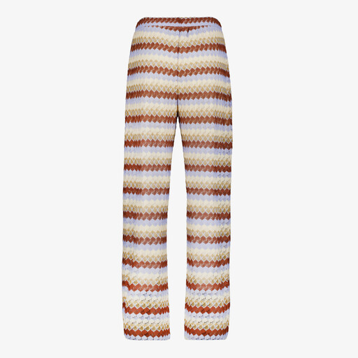 Dames wide leg broek met print multicolor