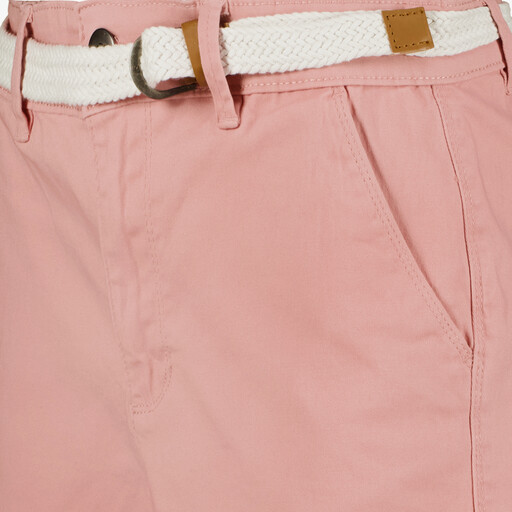 Dames bermuda short met riem lichtroze