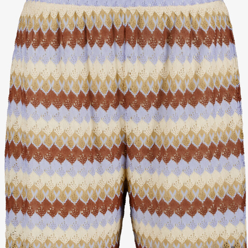 Dames wide leg broek met print multicolor