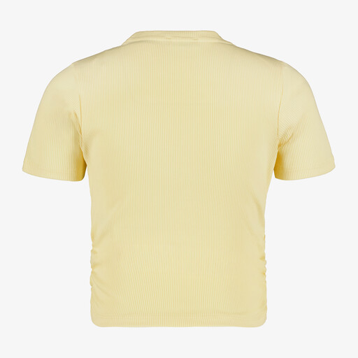 Cropped meisjes T-shirt geel