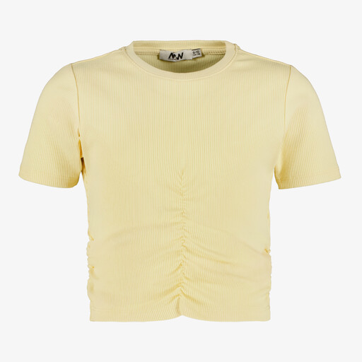 Cropped meisjes T-shirt geel