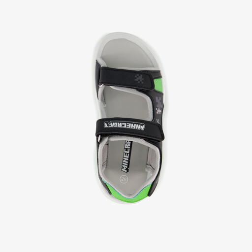 Jongens sandalen met lichtjes zwart groen