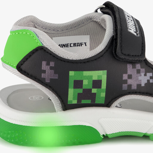 Jongens sandalen met lichtjes zwart groen