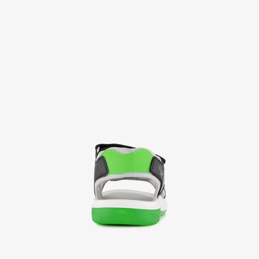 Jongens sandalen met lichtjes zwart groen