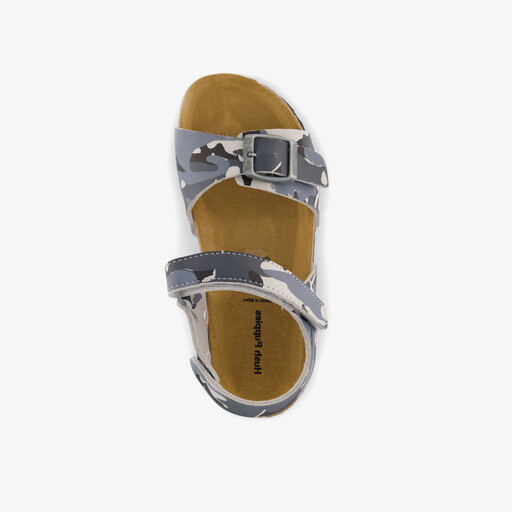 Jongens bio sandalen met camouflageprint grijs