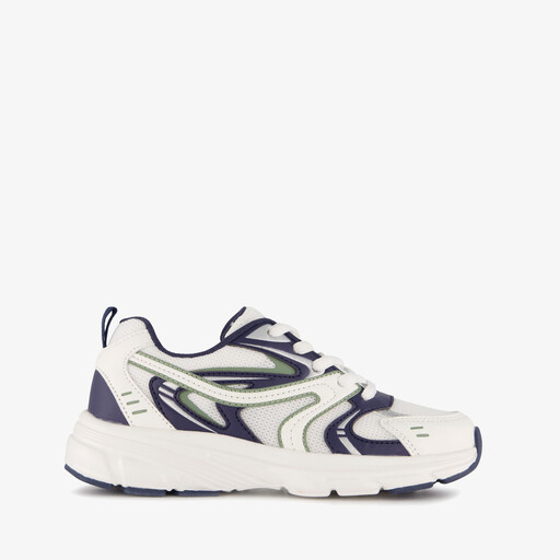 Jongens dad sneakers wit blauw