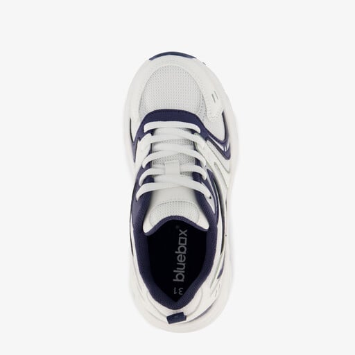 Jongens dad sneakers wit blauw