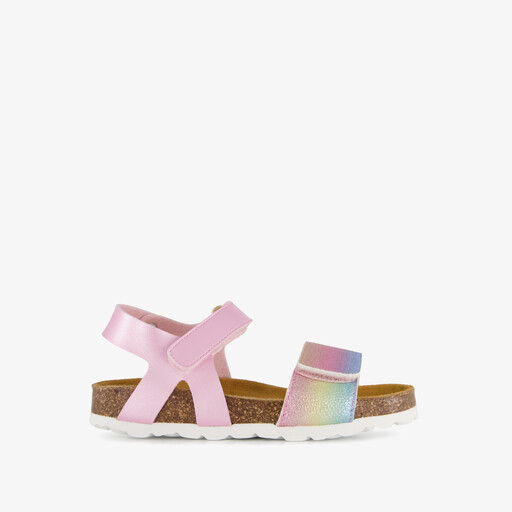 Meisjes bio sandalen metallic roze