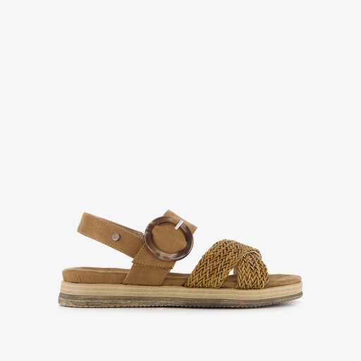 Dames sandalen cognac bruin