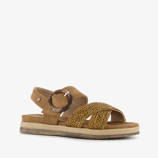 Dames sandalen cognac bruin