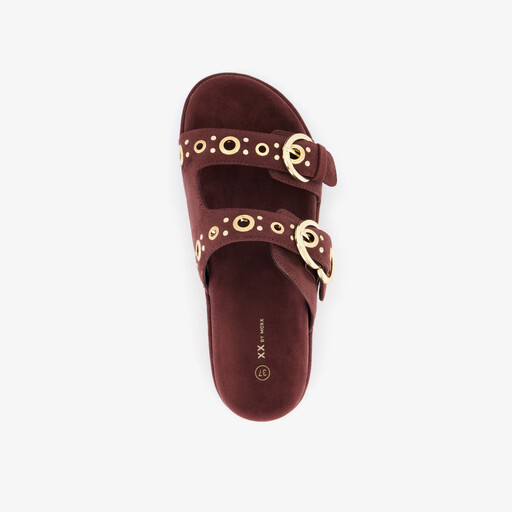 XX By Mess dames slippers bordeaux rood