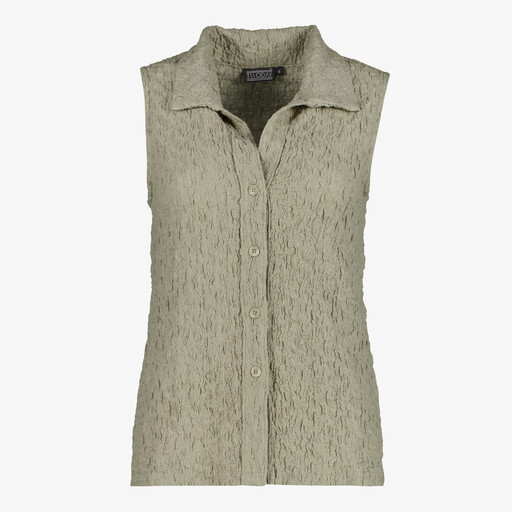 Mouwloze dames blouse groen