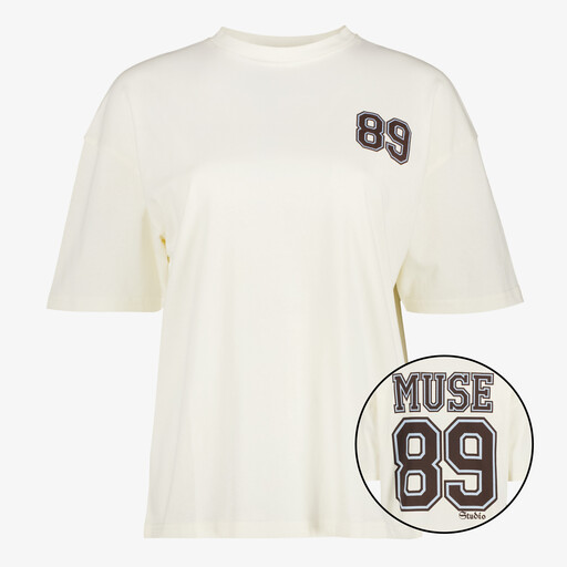 Dames T-shirt met backprint wit
