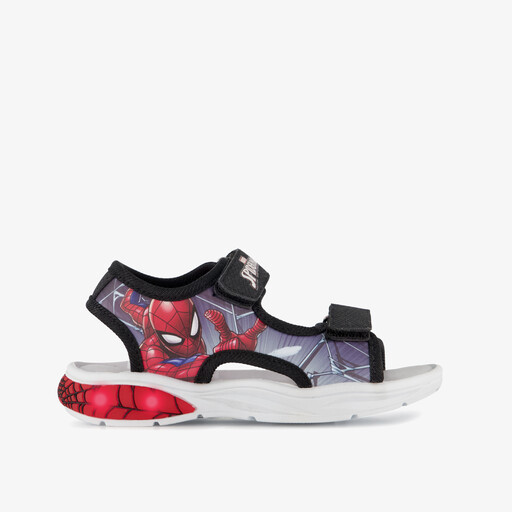 Jongens sandalen met lichtjes zwart rood