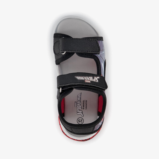 Jongens sandalen met lichtjes zwart rood