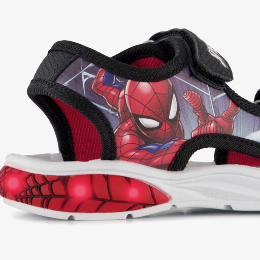 Jongens sandalen met lichtjes zwart rood