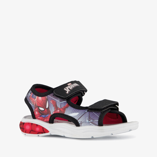 Jongens sandalen met lichtjes zwart rood