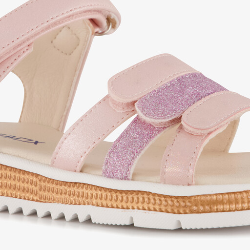 Meisjes sandalen met glitters roze paars