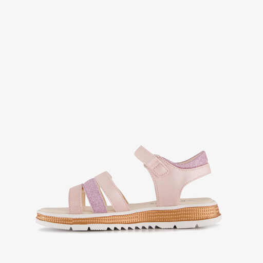 Meisjes sandalen met glitters roze paars
