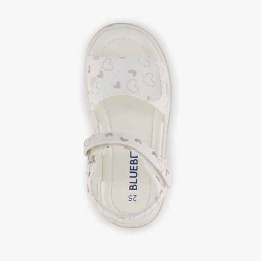 Meisjes sandalen met hartjes wit