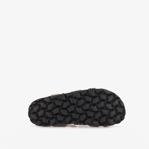 Meisjes sandalen met panterprint details goud