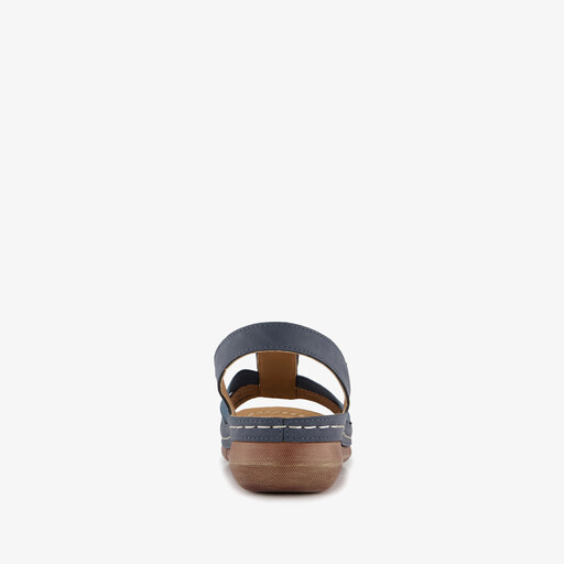Dames sandalen met sleehak blauw