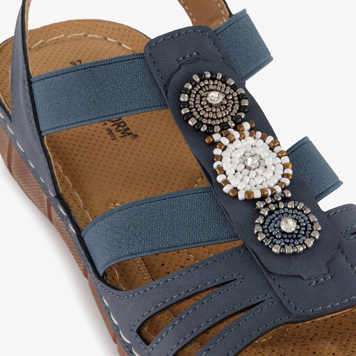 Dames sandalen met sleehak blauw