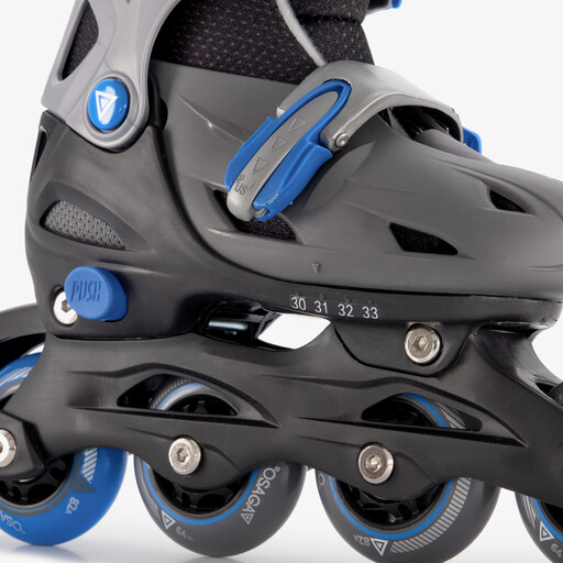 Kinder hardboot skeelers zwart blauw