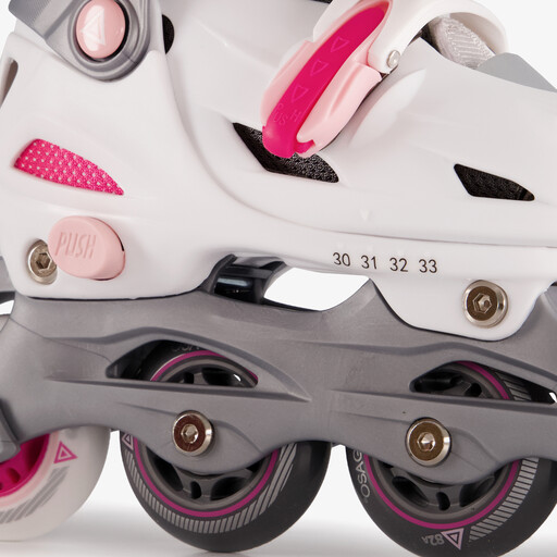 Kinder hardboot skeerlers wit roze