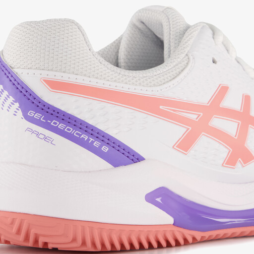 Gel-Dedicate 8 dames padelschoenen wit oranje