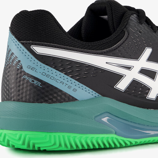 Gel-Dedicate 8 heren padelschoenen zwart groen