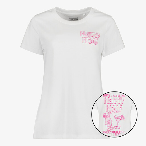 Dames t-shirt met opdruk wit