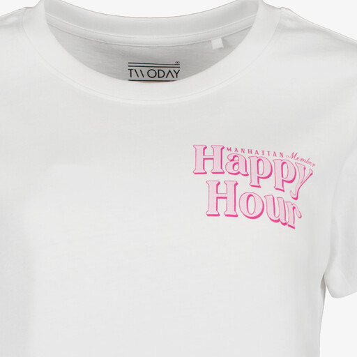 Dames T-shirt met backprint wit