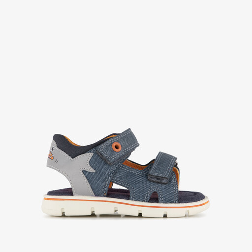 Jongens sandalen met haai blauw