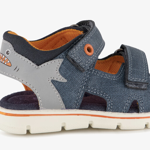 Jongens sandalen met haai blauw