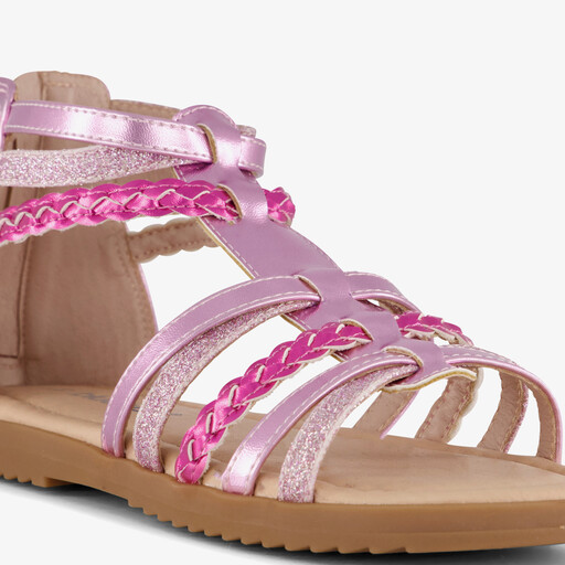 Meisjes sandalen met glitters roze