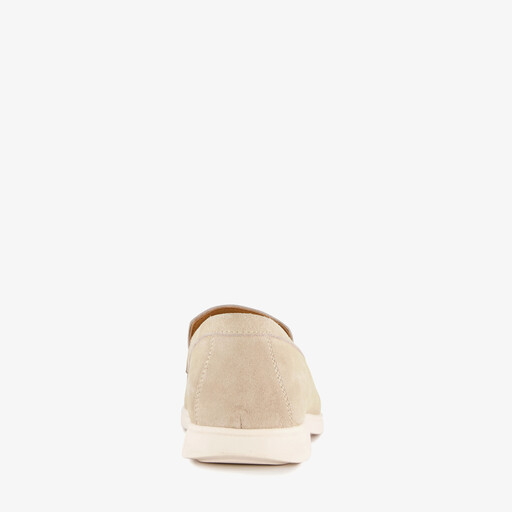 Suède heren instappers beige