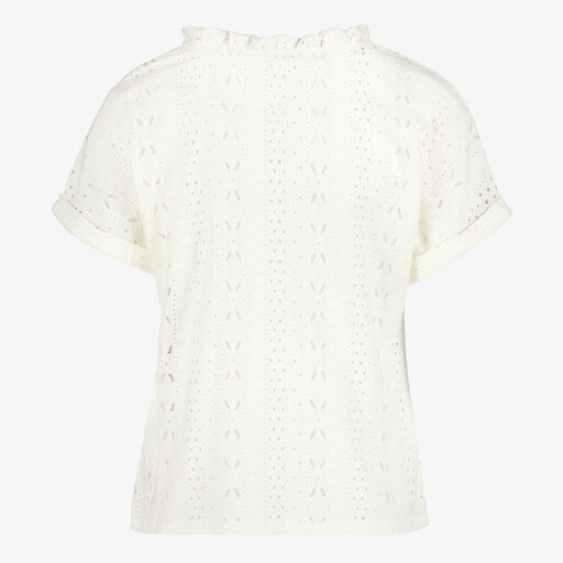 Dames blouse met broderiedetails wit